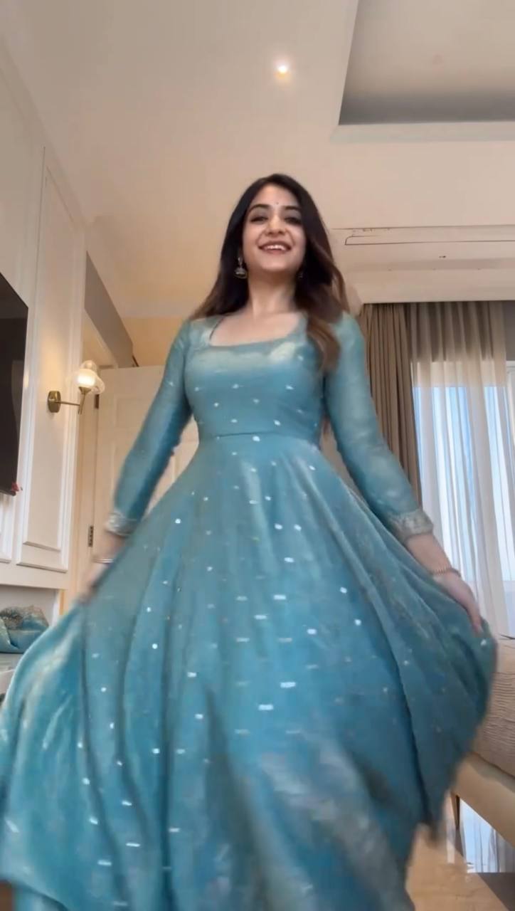 Beautiful Fendy Silk Thread With Sequence Work Gown