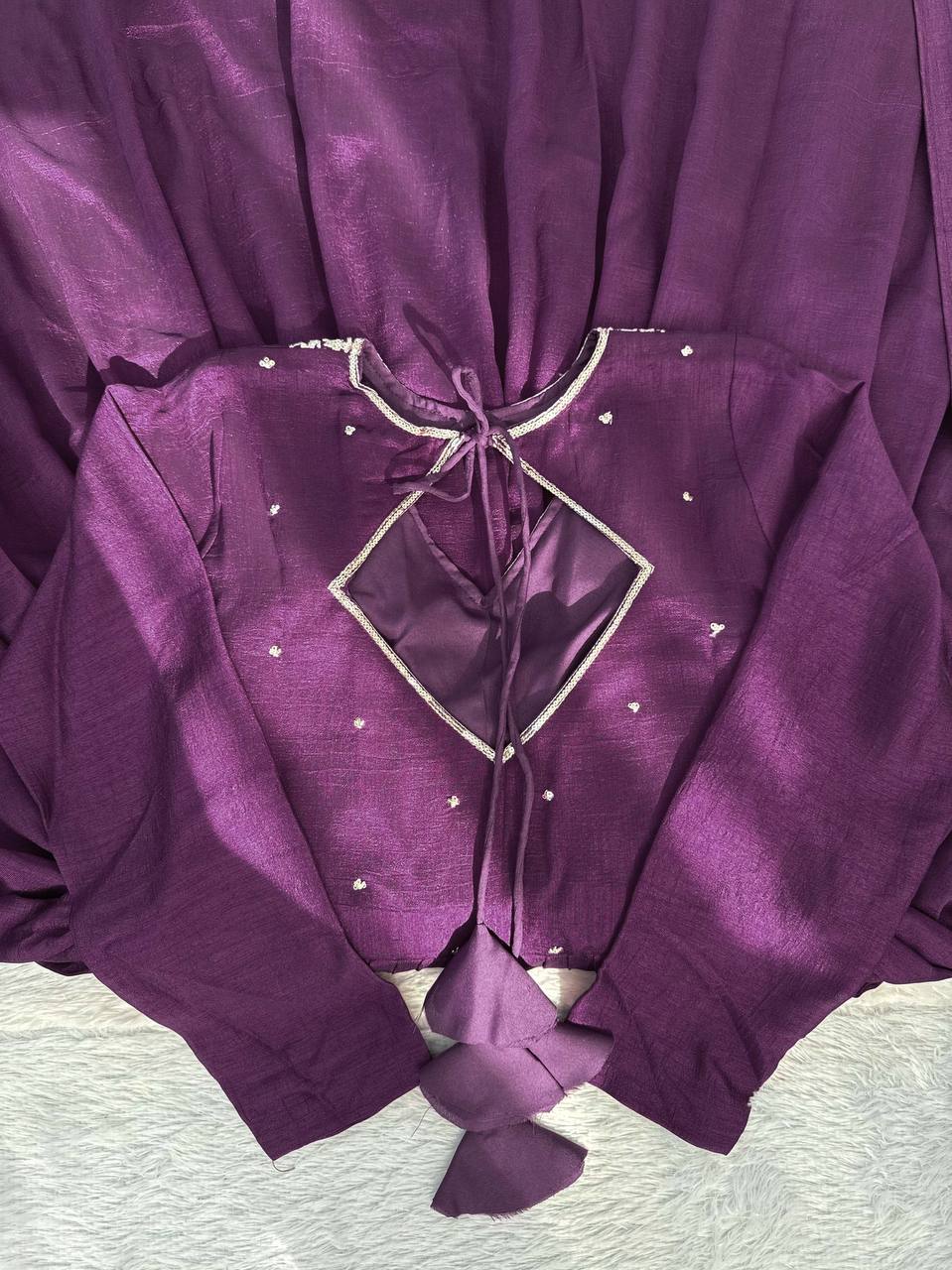 Divyaa Purple Anarkali Premium Suit Set