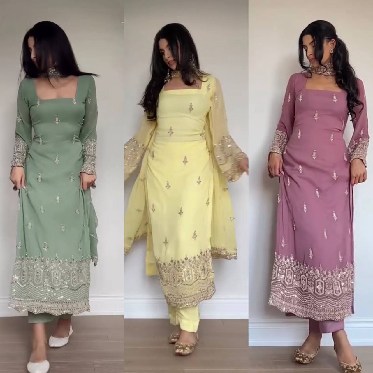 Noor Lace Sequins Classic Set